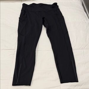Lululemon Athletica Fast and Free 25” 5 Pocket Black Leggings